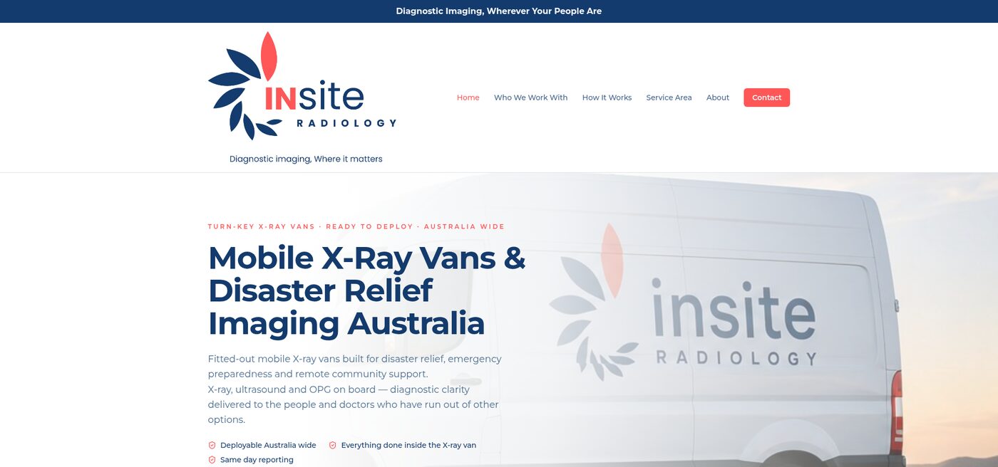 Insite Radiology: Mobile medical imaging — X-ray vans & disaster relief imaging