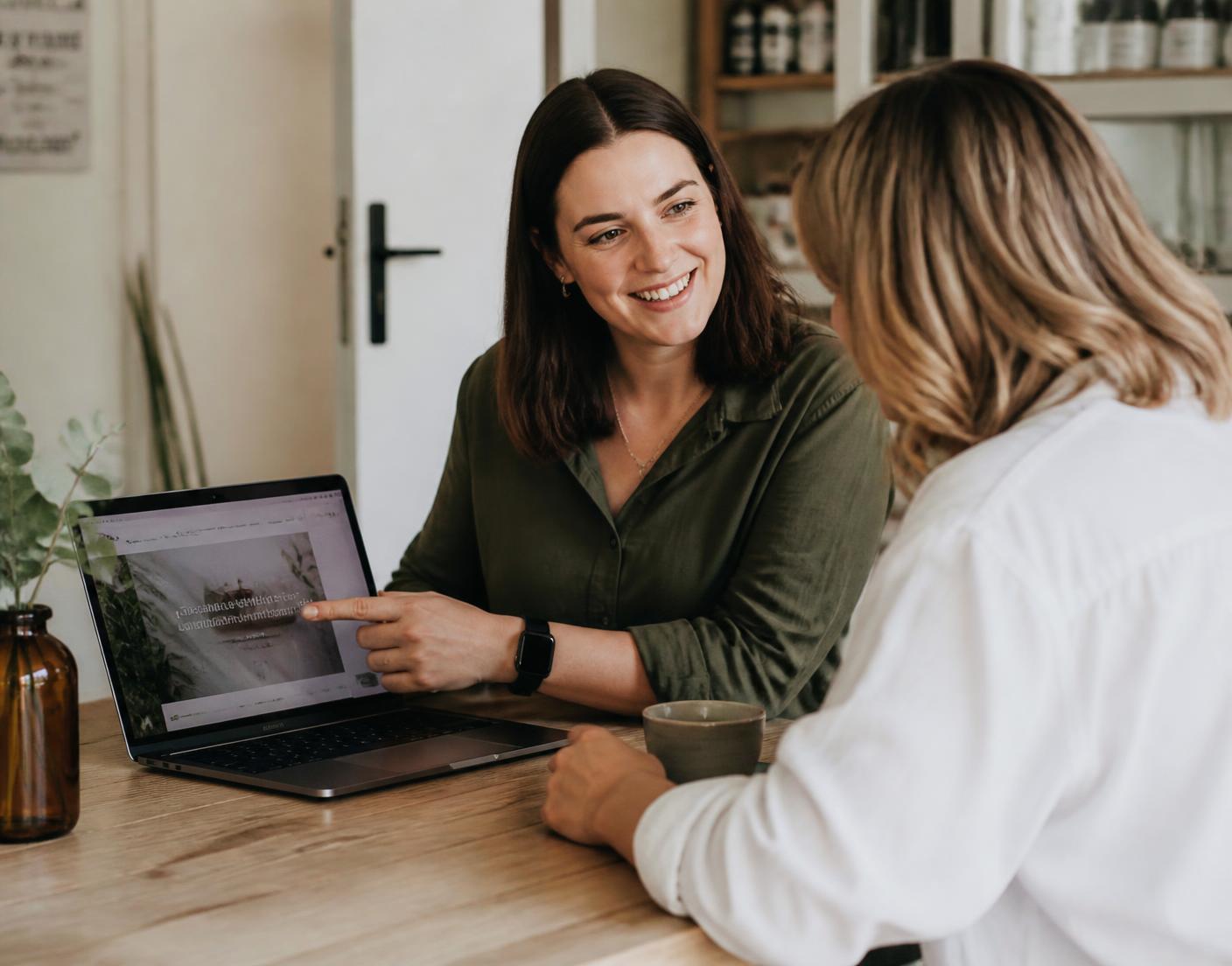 Sitting down with a small business owner to plan how their business gets found online
